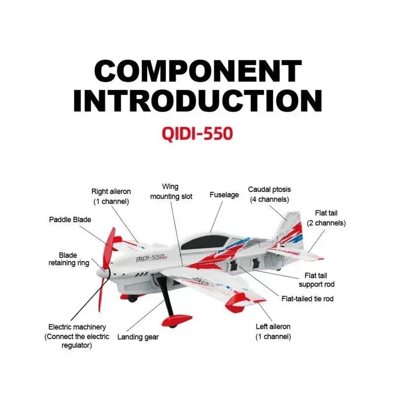 Qidi 550 RC Airplane With 500mm Wingspan Stunt Flight - ToylandEU