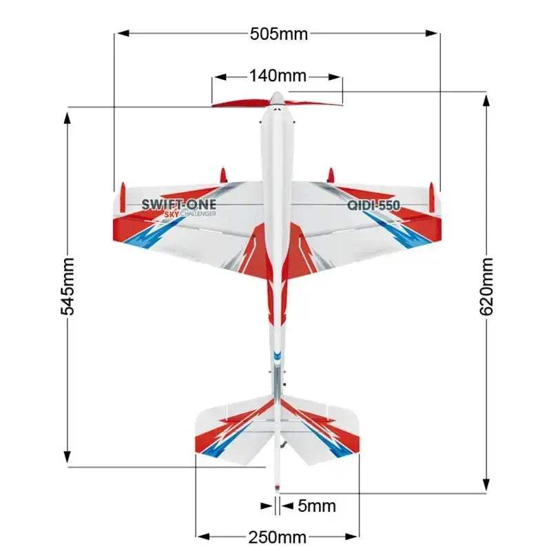 Qidi 550 RC Airplane With 500mm Wingspan Stunt Flight - ToylandEU