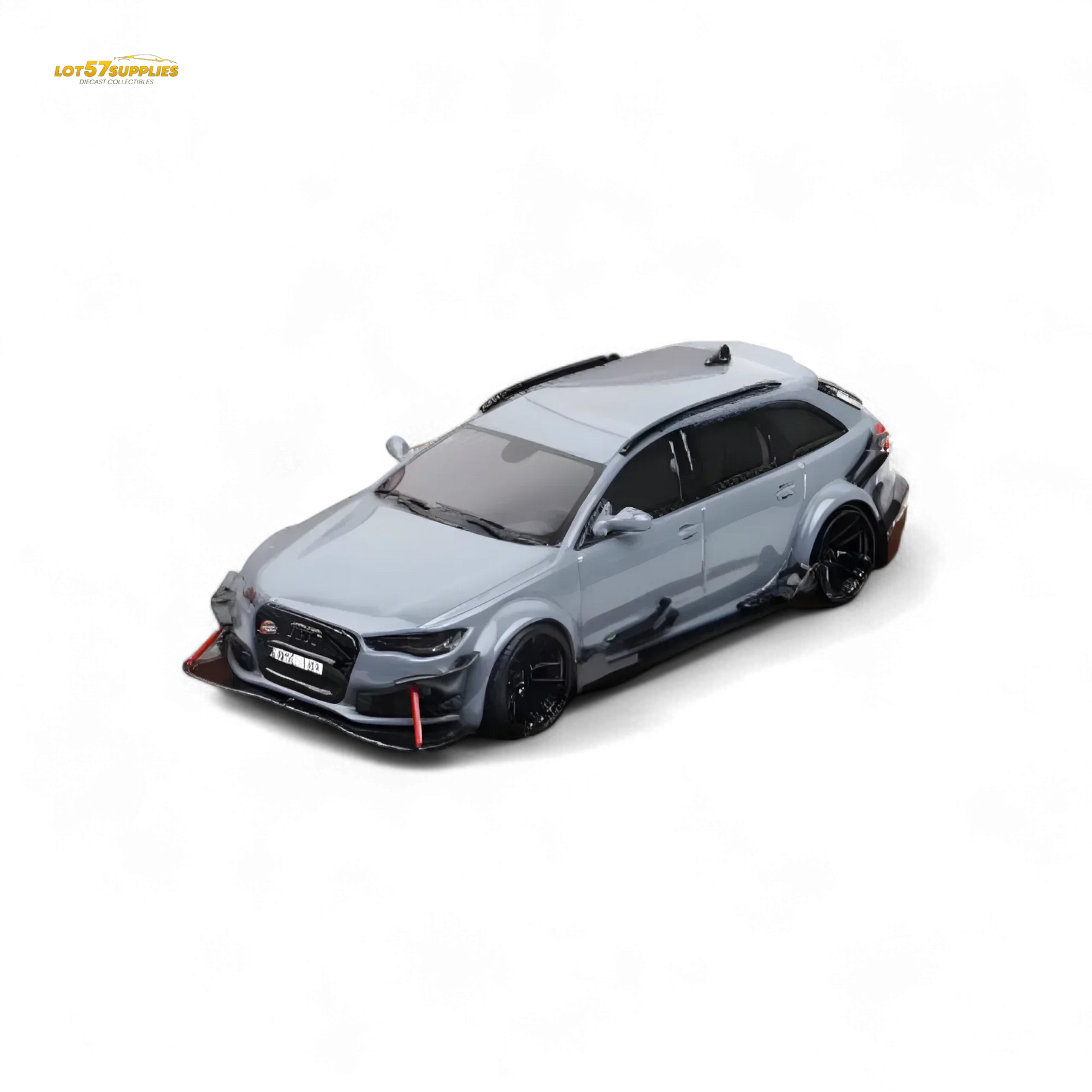 Qidian Model Audi RS6 Avant (C7) Crock Station wagon DTM Wide-Body Modified - Cement Grey 1/64 - ToylandEU