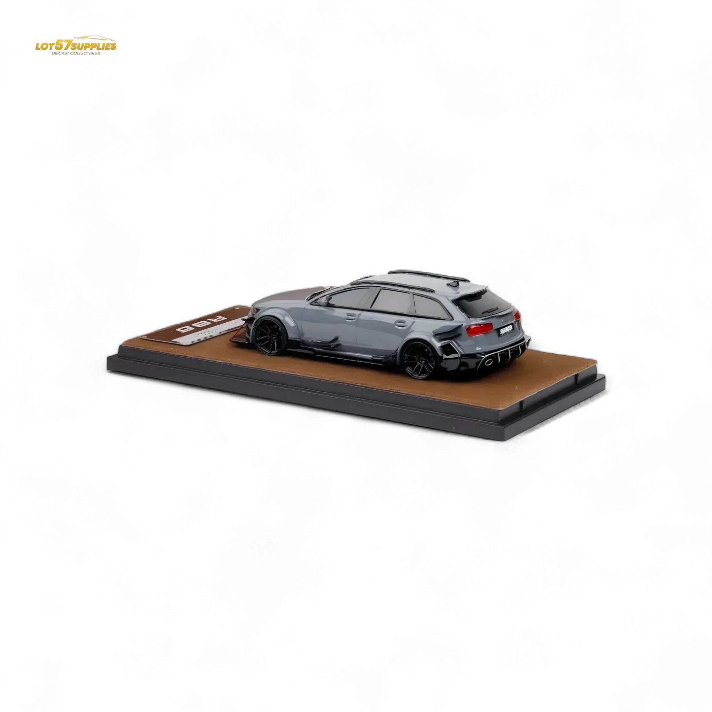 Qidian Model Audi RS6 Avant (C7) Crock Station wagon DTM Wide-Body Modified - Cement Grey 1/64 - ToylandEU