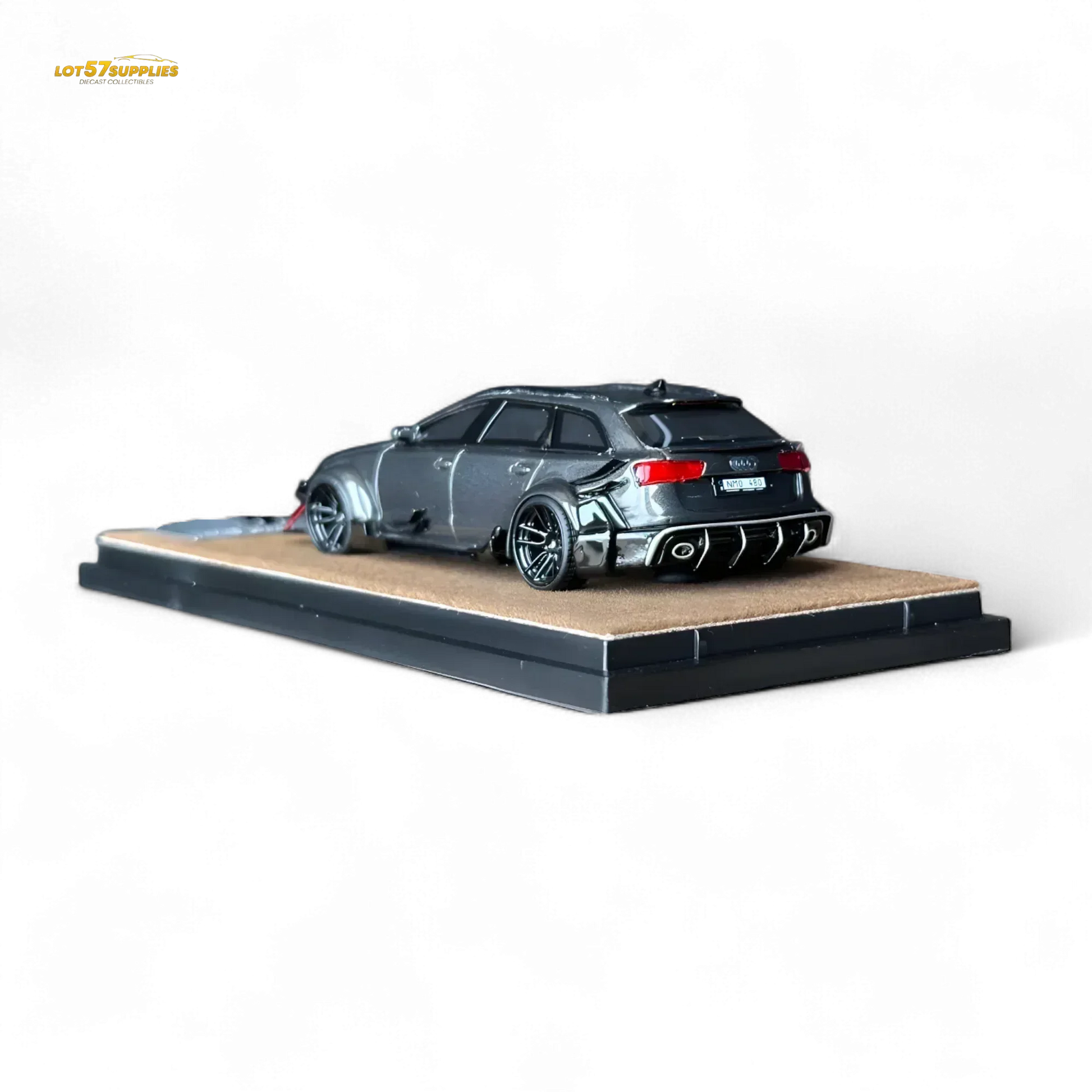Qidian Model Audi RS6 Avant (C7) Crock Station wagon DTM Wide-Body Modified - Gungrey 1/64 - ToylandEU