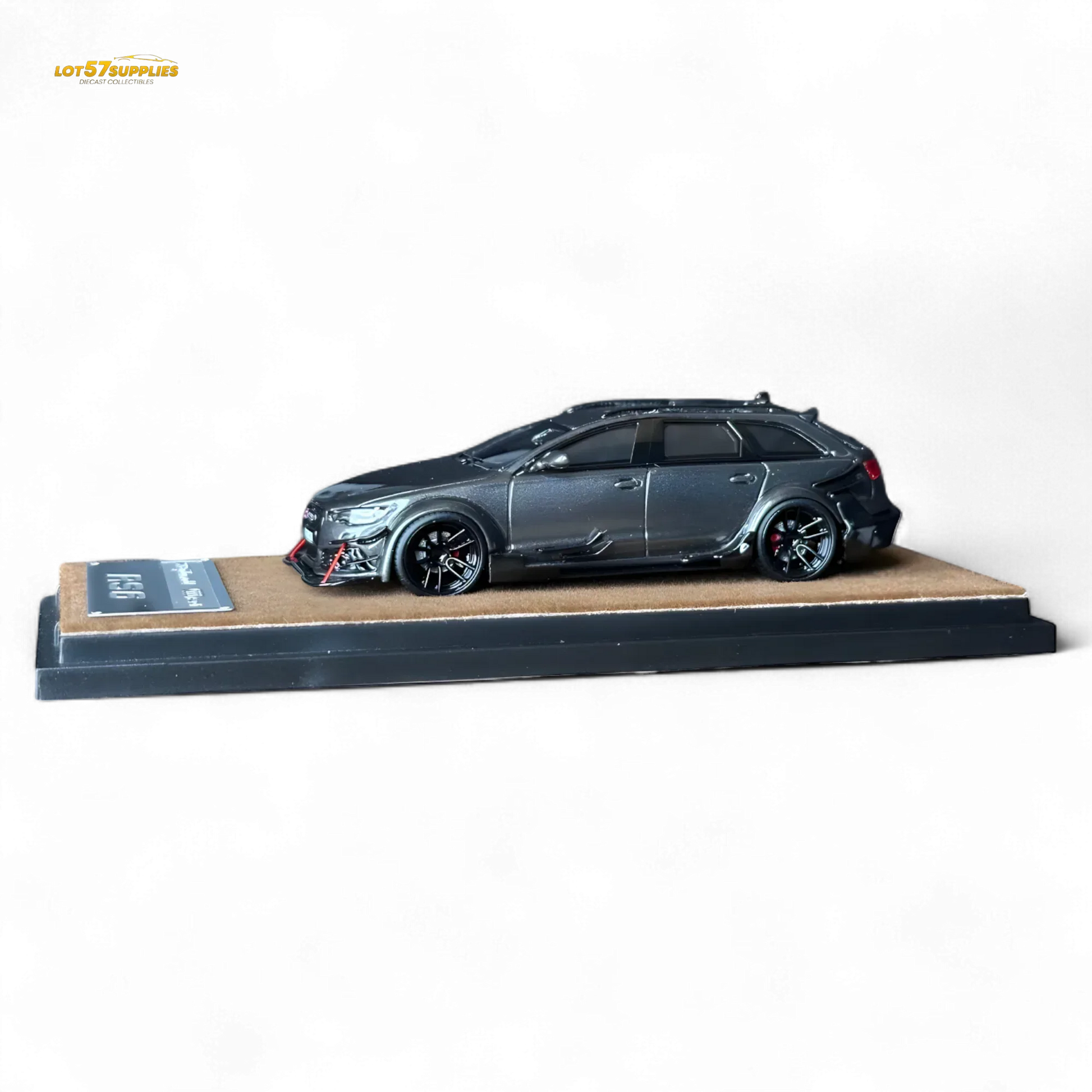 Qidian Model Audi RS6 Avant (C7) Crock Station wagon DTM Wide-Body Modified - Gungrey 1/64 - ToylandEU