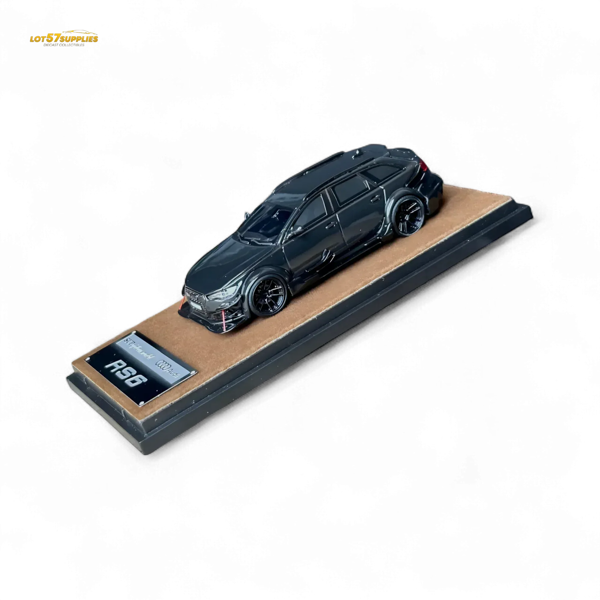 Qidian Model Audi RS6 Avant (C7) Crock Station wagon DTM Wide-Body Modified - Black 1/64 - ToylandEU