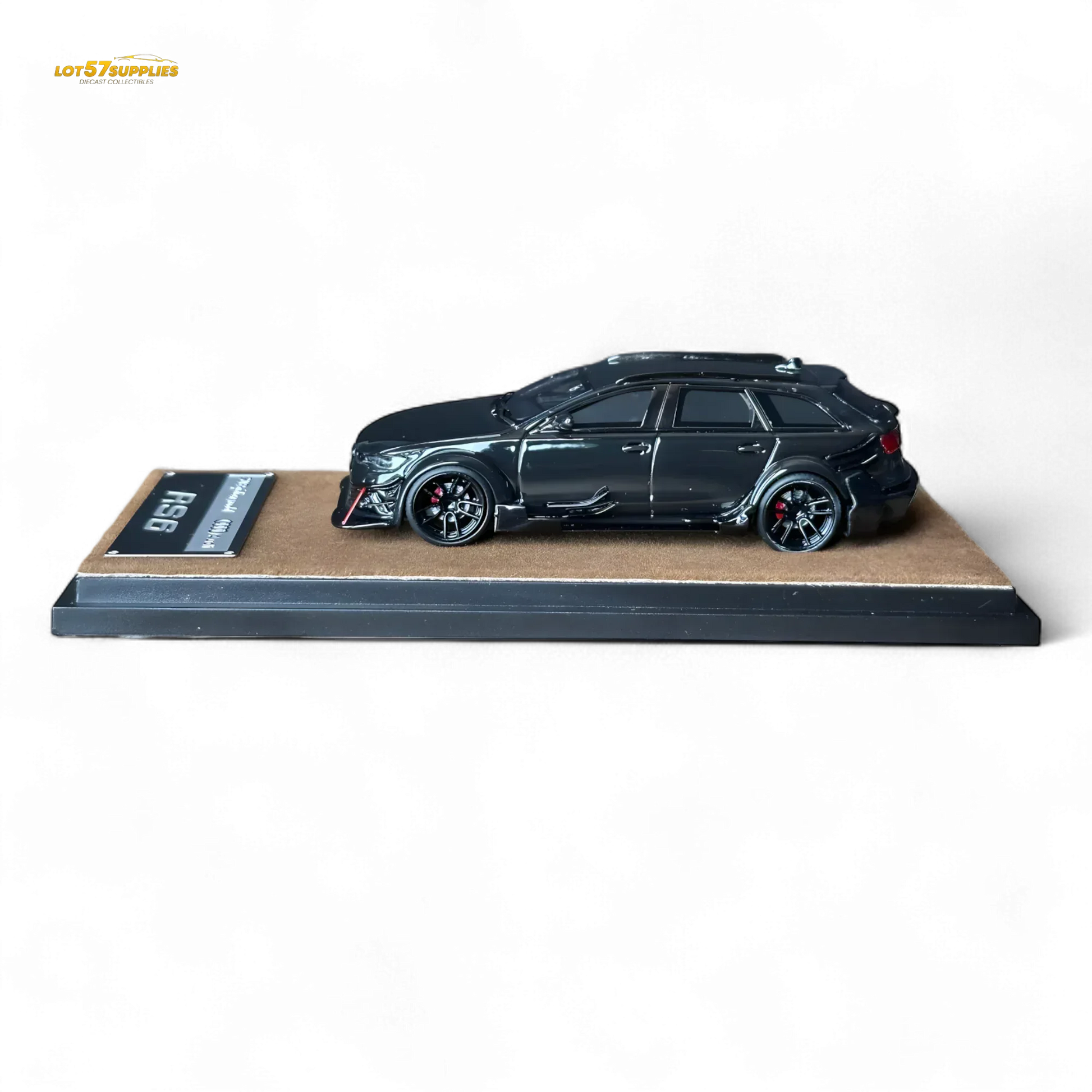 Qidian Model Audi RS6 Avant (C7) Crock Station wagon DTM Wide-Body Modified - Black 1/64 - ToylandEU