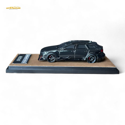  Qidian Model Audi RS6 Avant (C7) Wide-Body Modified Black 1:64 -  ToylandEU™