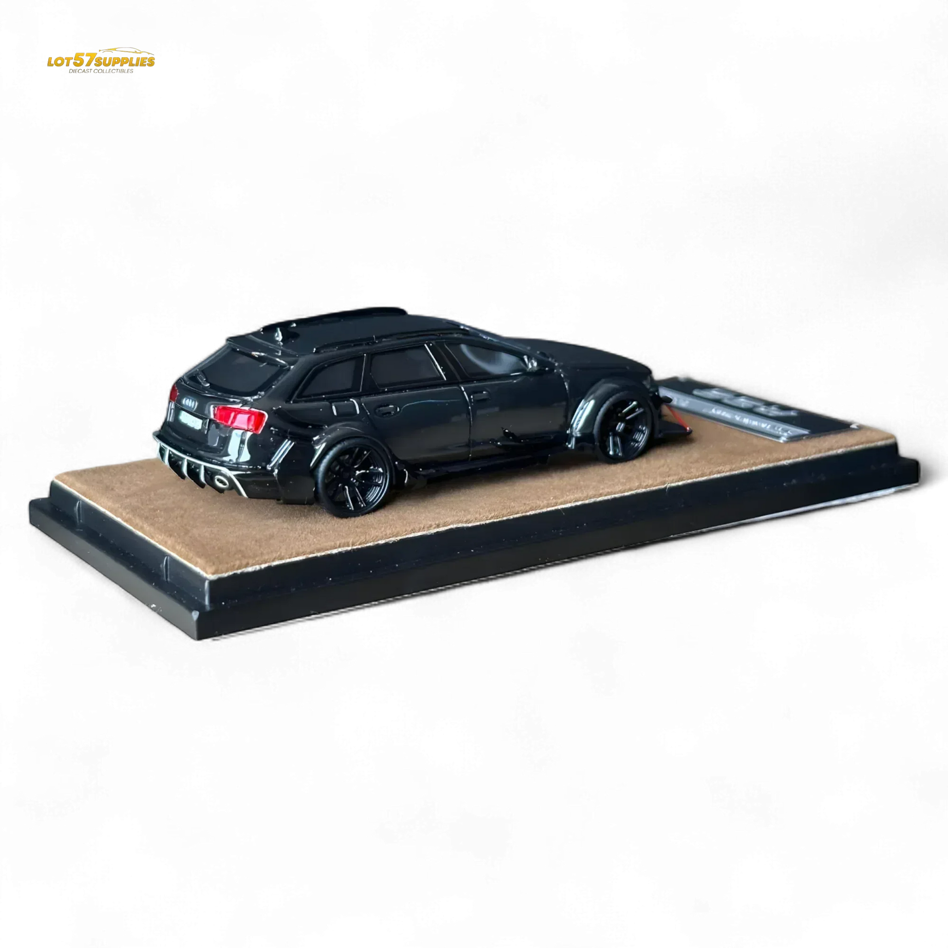 Qidian Model Audi RS6 Avant (C7) Crock Station wagon DTM Wide-Body Modified - Black 1/64 - ToylandEU