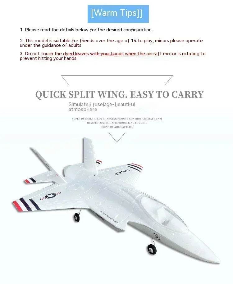 Qlq Rc Plane F35 Lightning Ii 64mm Epo Remote Controlled Aircraft Gift - ToylandEU