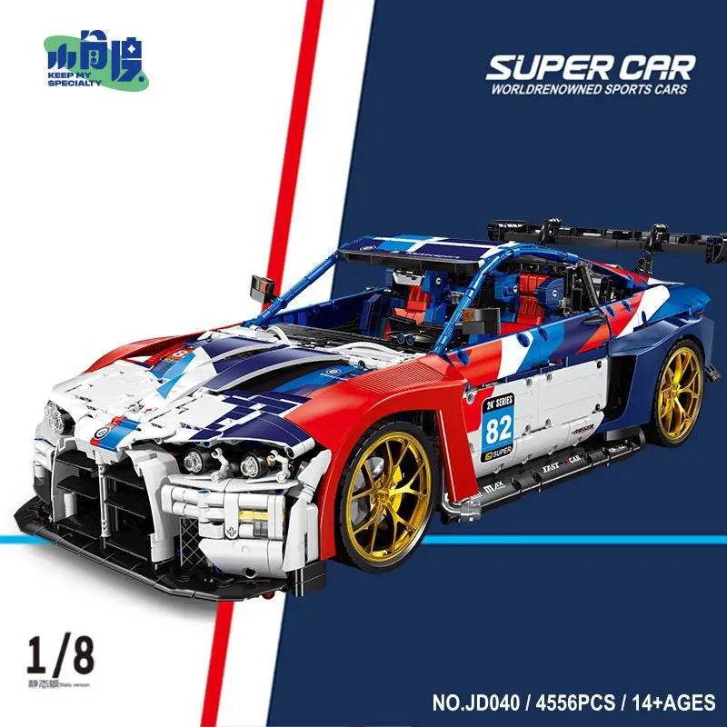 Quality Building Blocks One Eighth Scale M4 Racing Car Kids - ToylandEU
