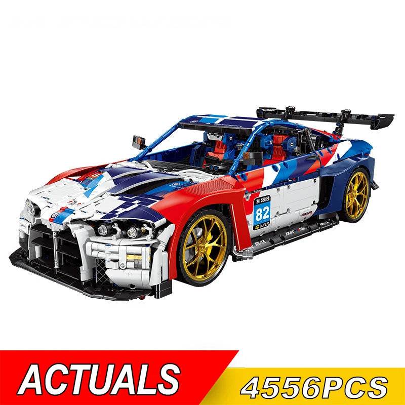 Quality Building Blocks One Eighth Scale M4 Racing Car Kids - ToylandEU