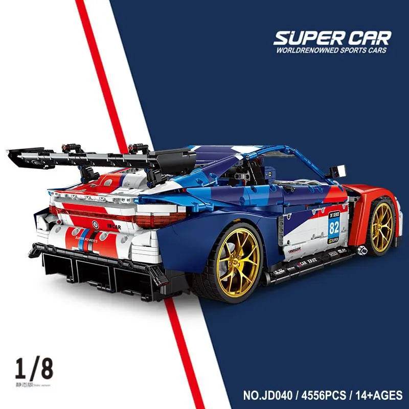 Quality Building Blocks One Eighth Scale M4 Racing Car Kids - ToylandEU