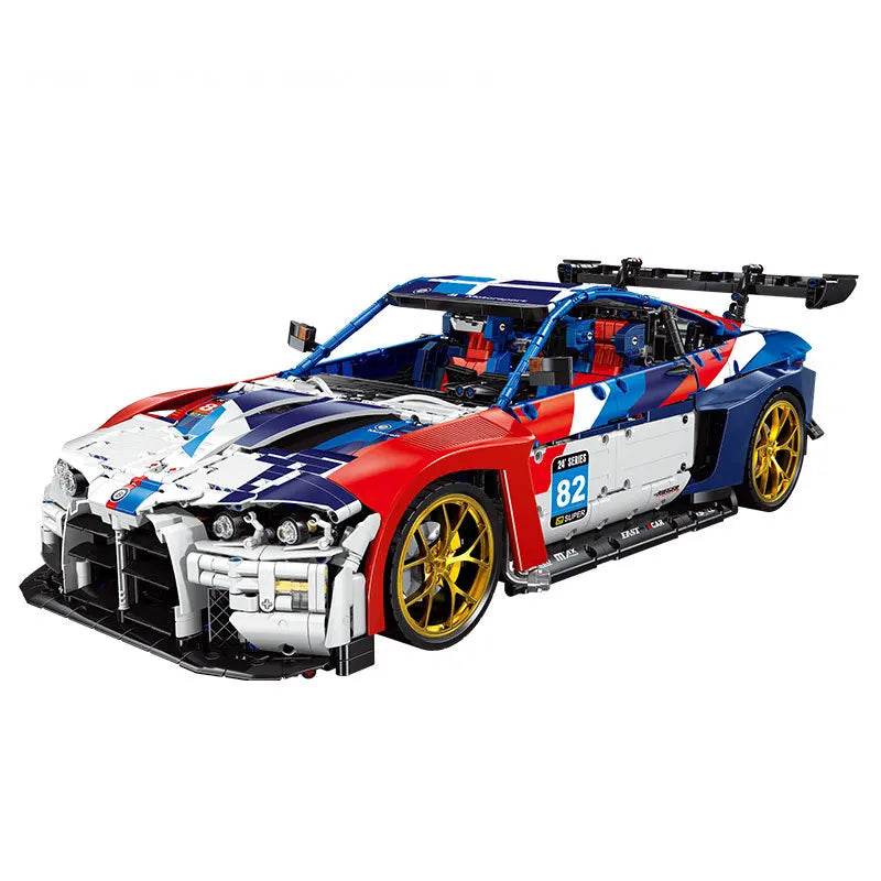 Quality Building Blocks One Eighth Scale M4 Racing Car Kids - ToylandEU
