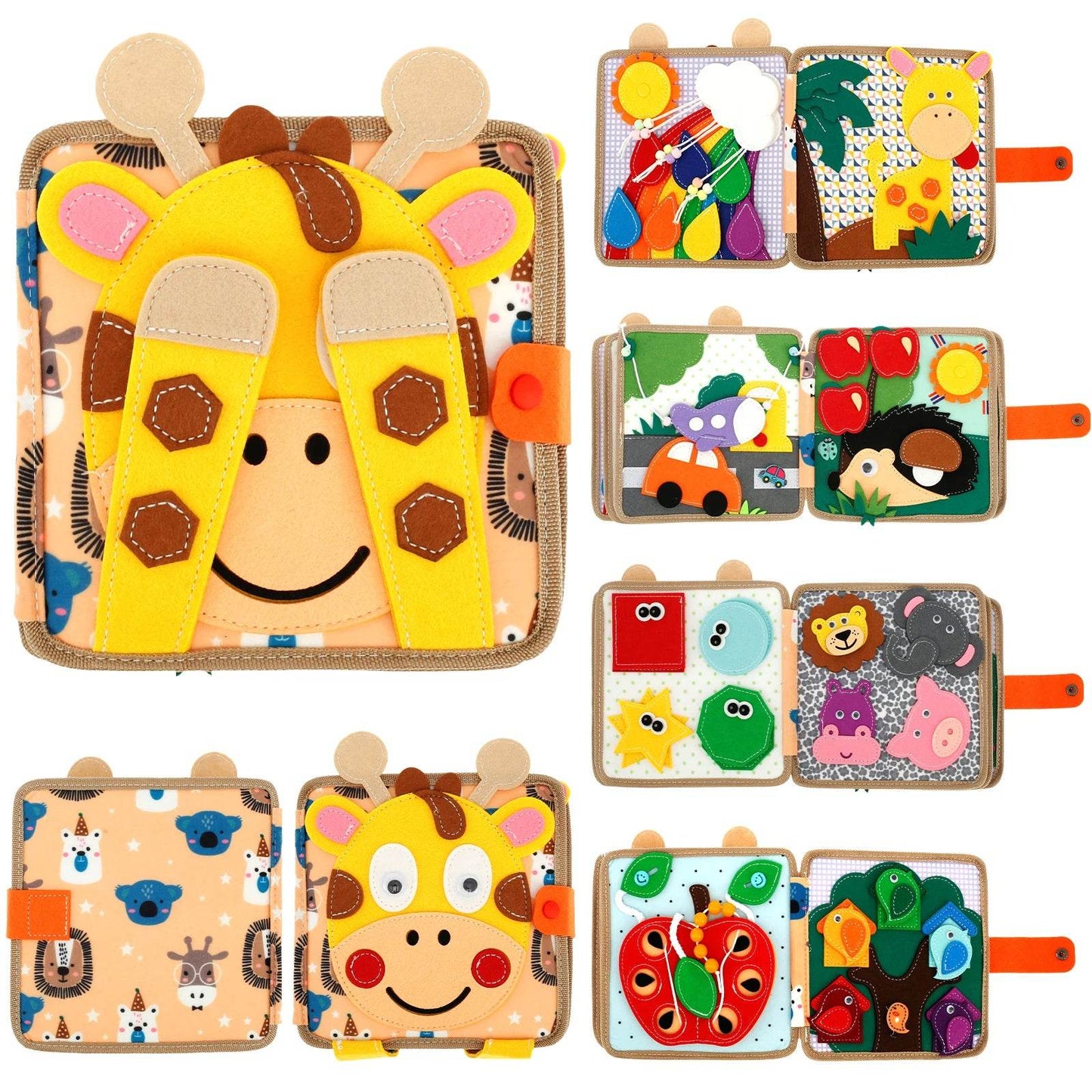 Quiet Books for Toddlers Soft Baby Books Sensory Learning - ToylandEU