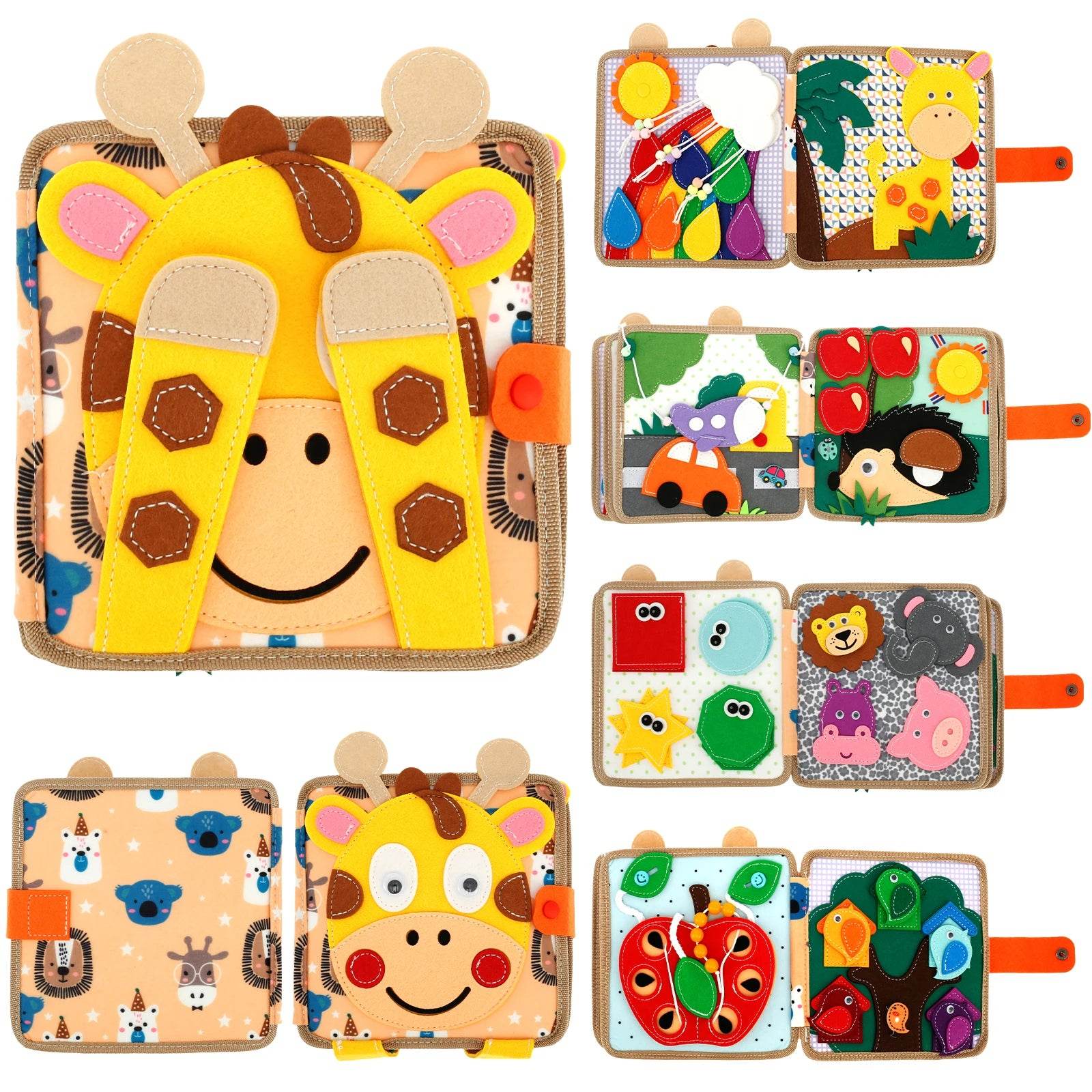 Quiet Books for Toddlers Soft Baby Books Sensory Learning - ToylandEU