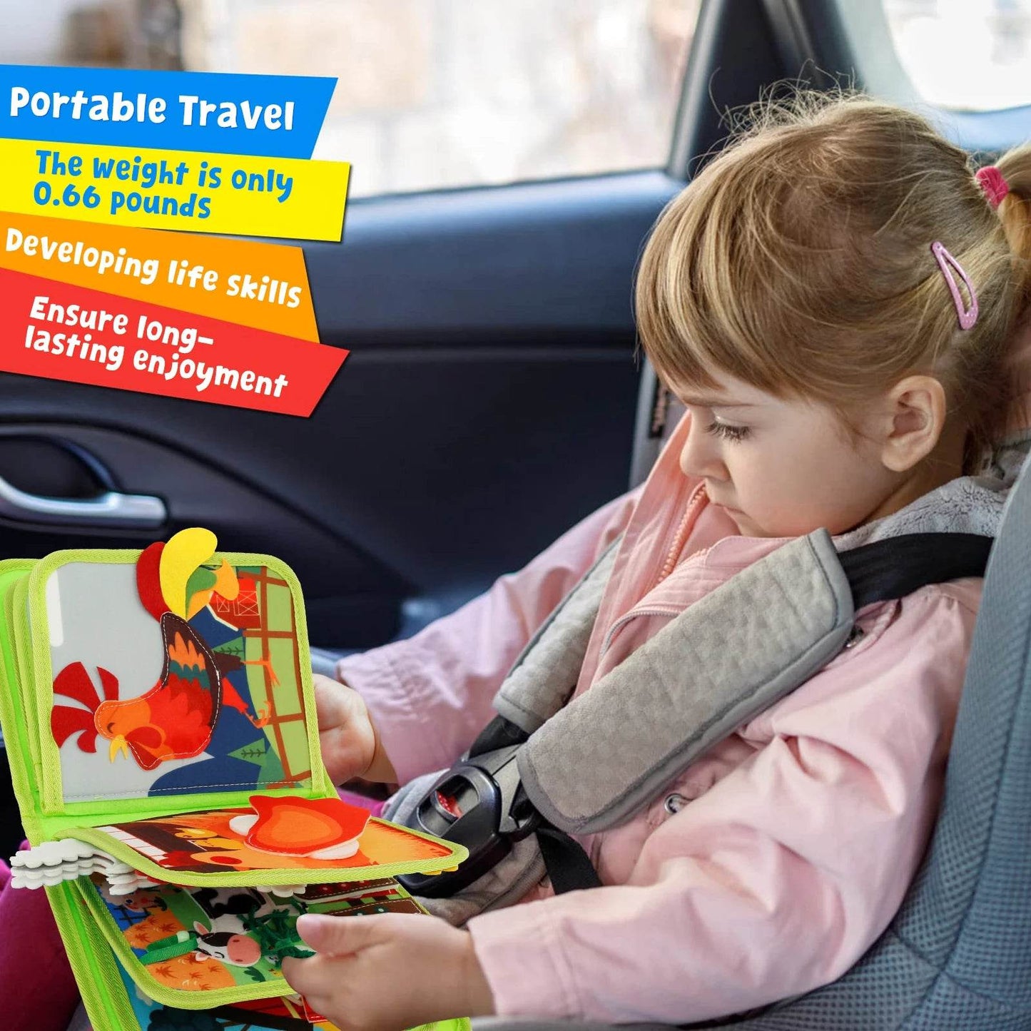 Quiet Books for Toddlers Soft Baby Books Sensory Learning - ToylandEU