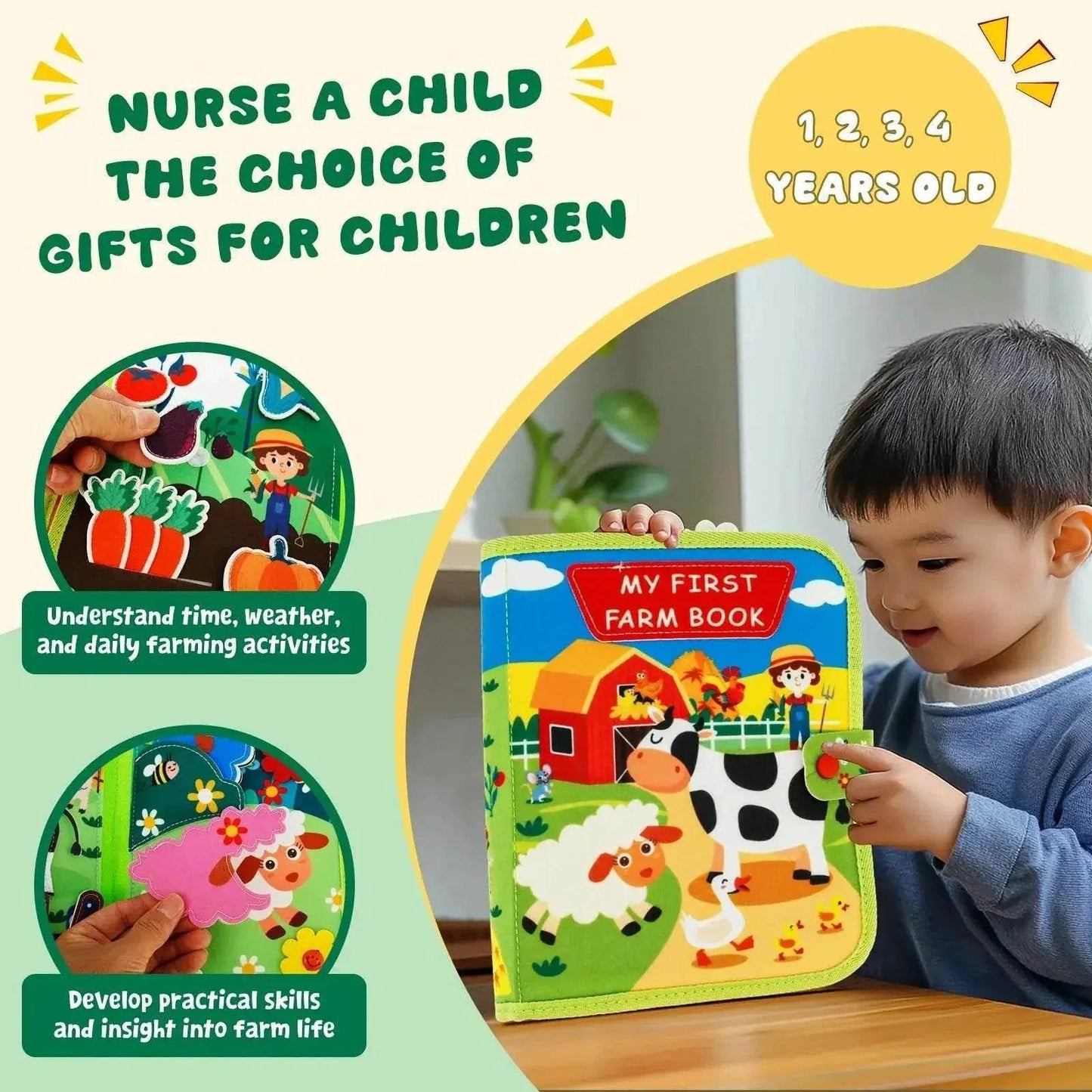 Quiet Books for Toddlers Soft Baby Books for Learning -  ToylandEU™