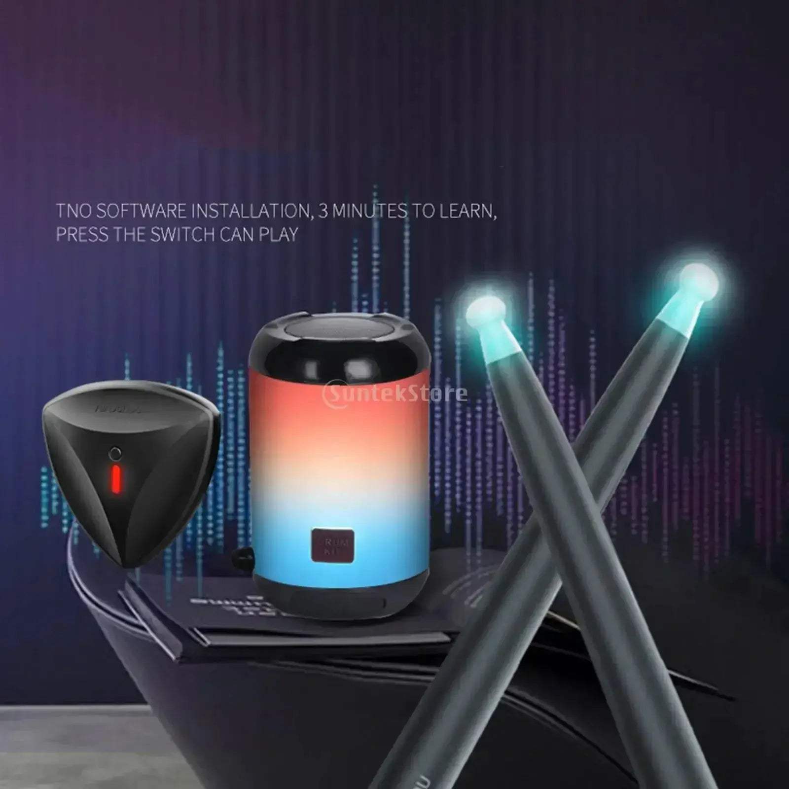 Quiet Portable Electronic Air Drum Set For Studio Practice - ToylandEU