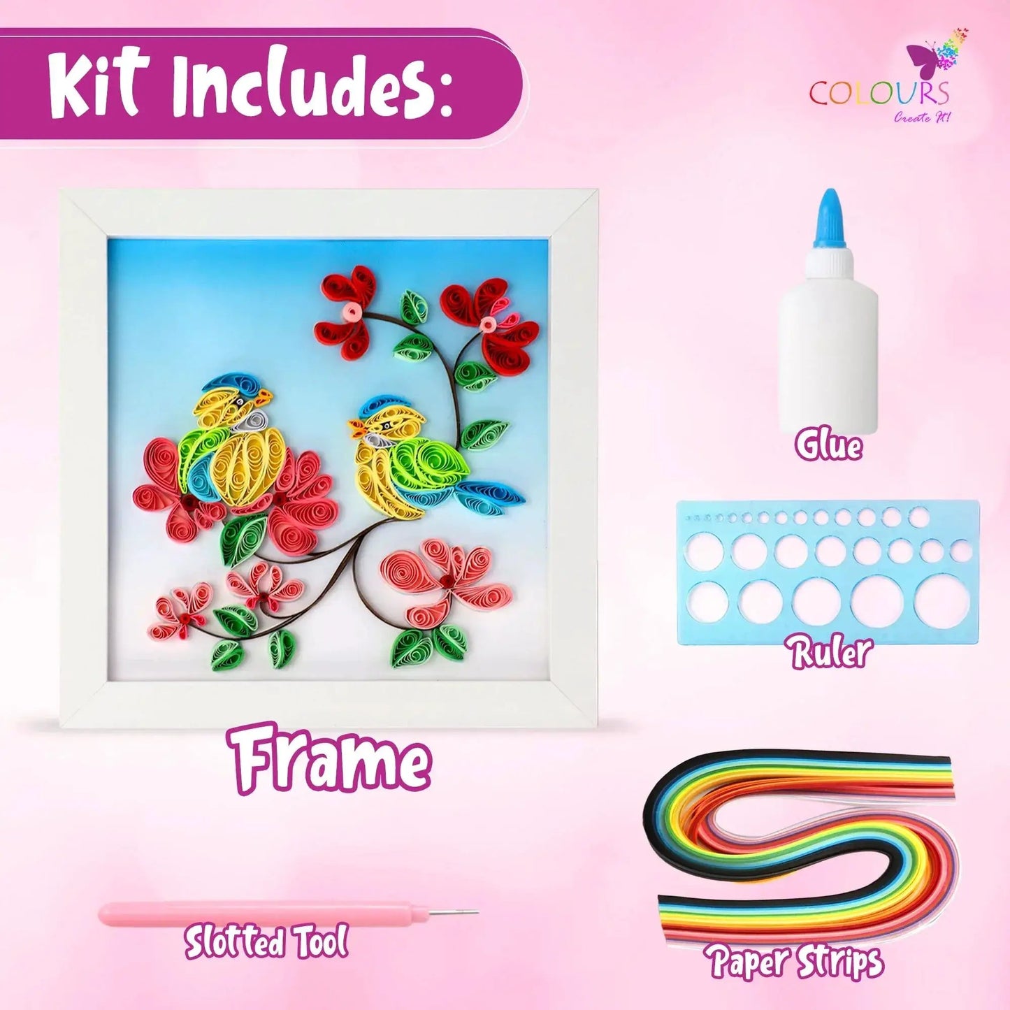 Quilling Birds Kit With Tools For Creative Paper Art - ToylandEU