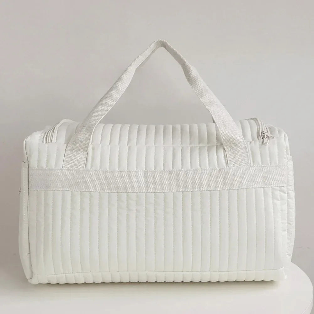 Quilted Baby Diaper Bag Large Capacity Weekender Bag Travel Bag for Hospital and Weekender Travel - ToylandEU