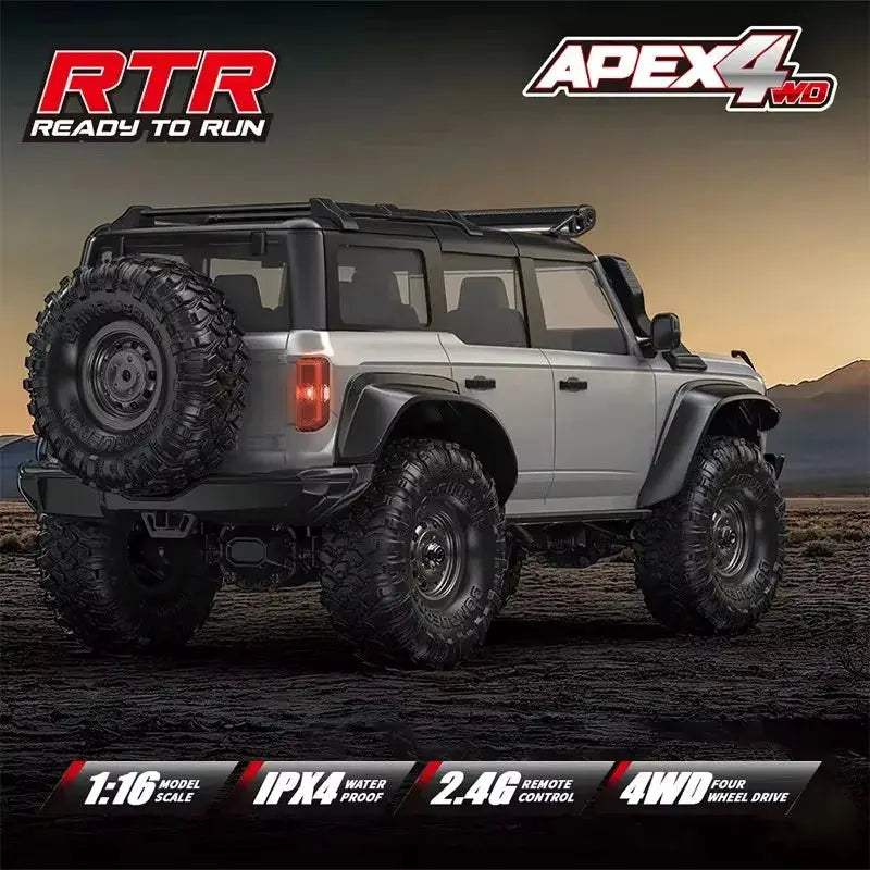 R1601 1:16 4WD RC Car Off-Road LED Headlights Monster Truck - ToylandEU