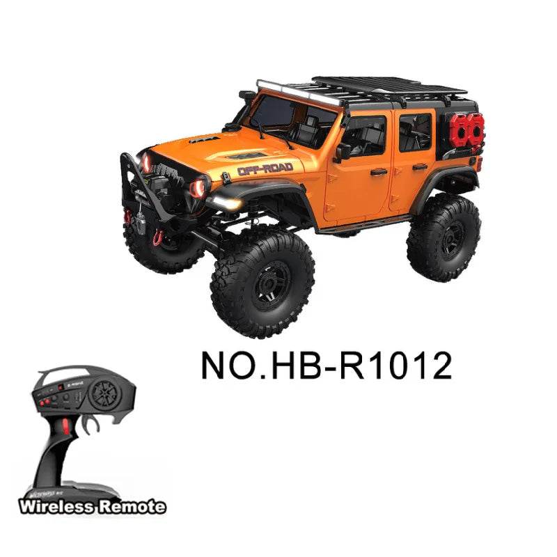 RC 1/10 Scale Remote Control Off-Road Rock Crawler Truck - 4WD RTR Climbing Vehicle with LED Lights and Lithium Battery - ToylandEU