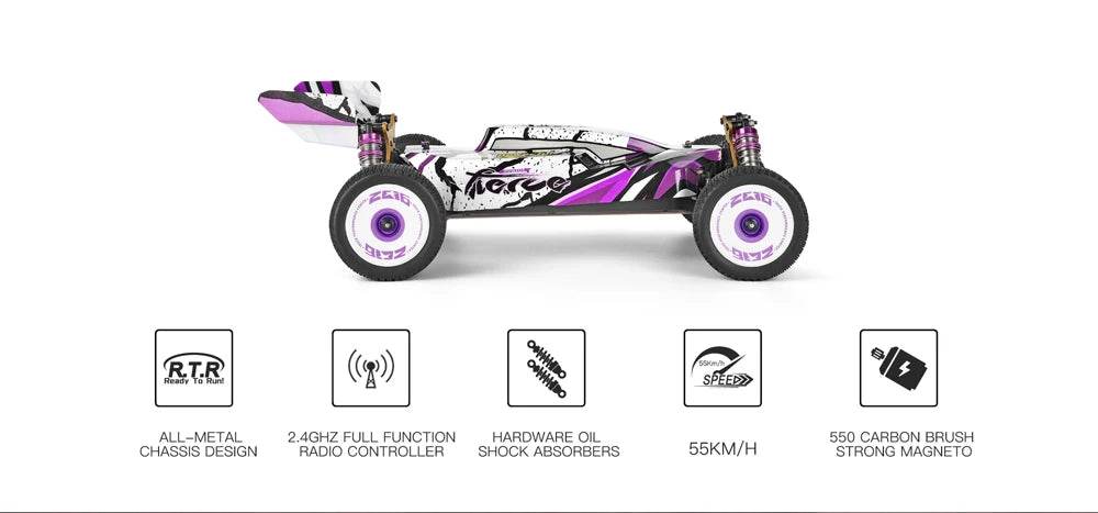 RC 1:12 Electric 4WD High-Speed RC Racing Cars - 75KM/H & 55KM/H Remote Control Drifters with 3000mAh Battery - ToylandEU