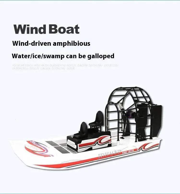 RC 1:13 Scale RC Electric Amphibious Rescue Boat - DIY Hovercraft Model Toy for Outdoor Fun - ToylandEU