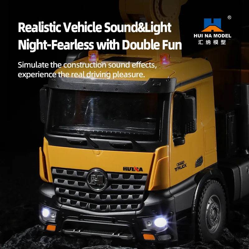 RC 1:14 Scale Alloy RC Excavator Dump Truck with Wood Grabber - Heavy Duty Fun - ToylandEU