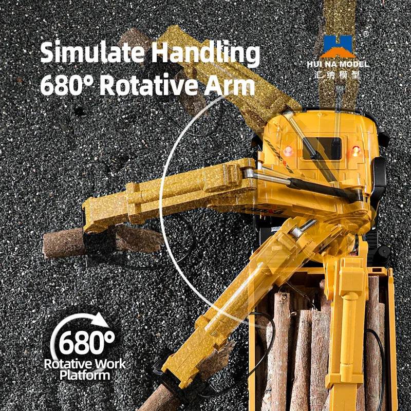 RC 1:14 Scale Alloy RC Excavator Dump Truck with Wood Grabber - Heavy Duty Fun - ToylandEU