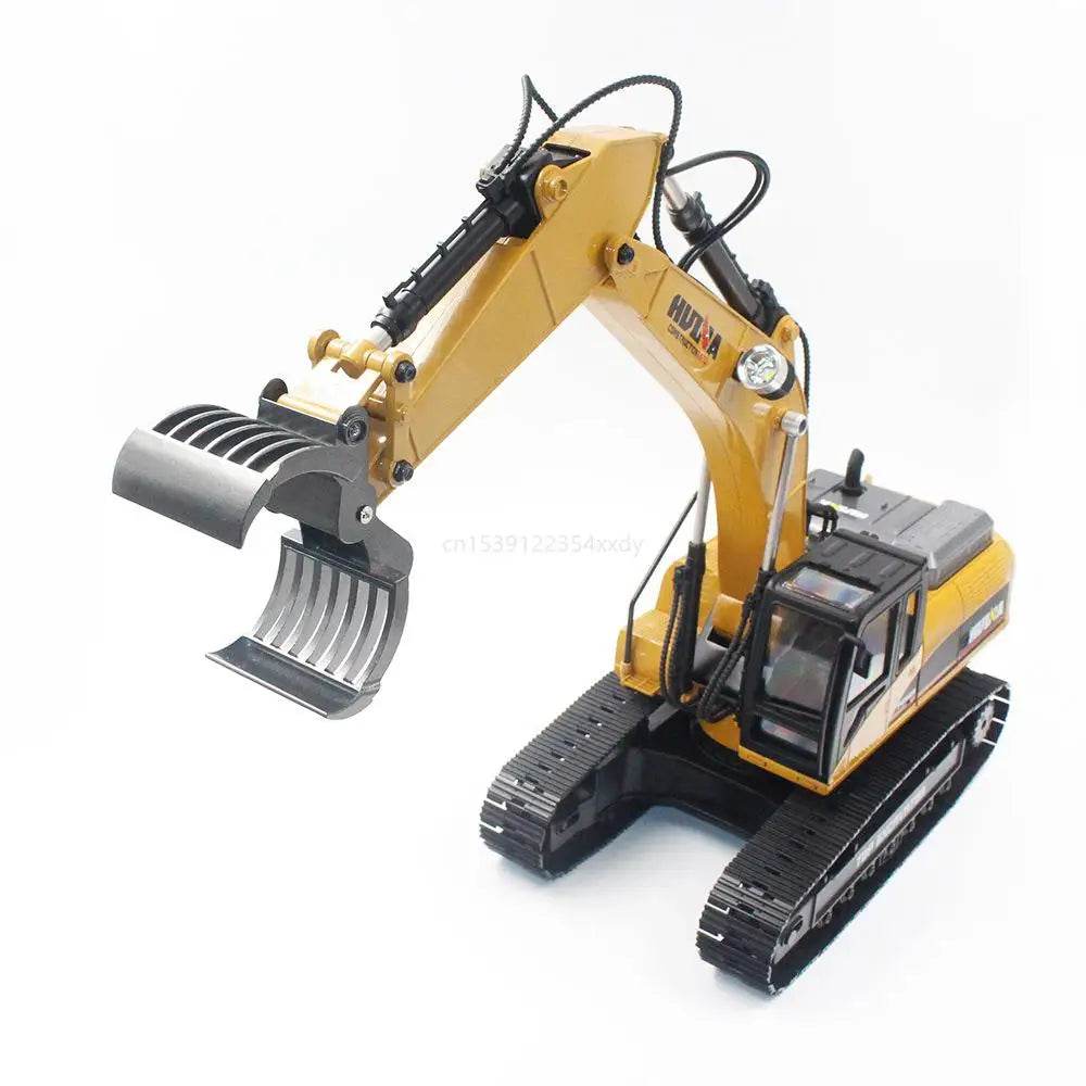 RC 1:14 Scale Alloy Remote Control Excavator - Huina 1580 Metal Edition - ToylandEU