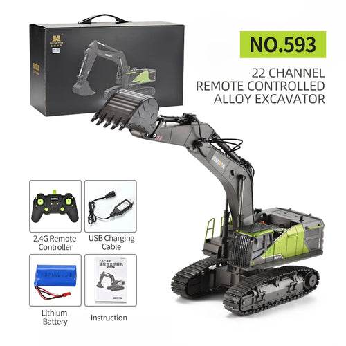 RC 1:14 Scale Remote Control Alloy Excavator - 22 Channels of Fun! - ToylandEU