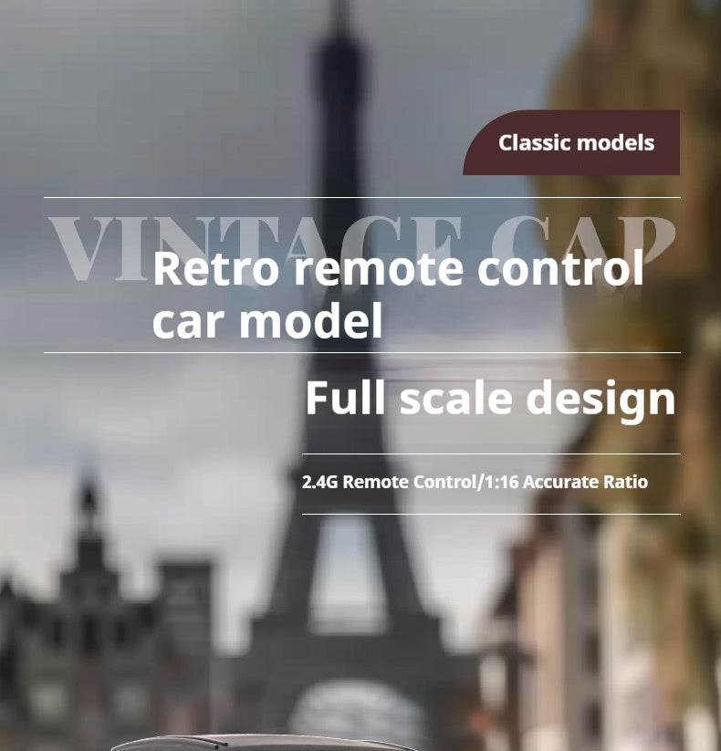 RC 1:16 D62 Mini Retro Beetle RC Climbing Car - Full Scale Simulation Remote Control Toy with Drift Features - ToylandEU