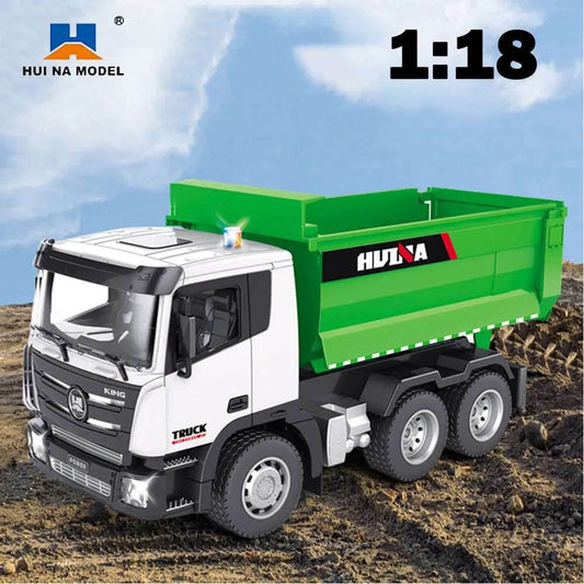 RC 1:18 Hydraulic RC Dump Truck with LED Lights - 6 Channel Remote Control - ToylandEU
