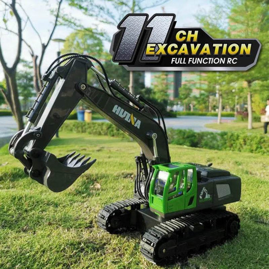 RC 1:18 Scale Remote Control Alloy Excavator - Realistic 11 Channel Model - ToylandEU