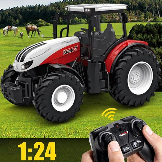 RC 1:24 RC Farm Tractor with Trailer - Fun 2.4G Remote Control Toy for Kids - ToylandEU