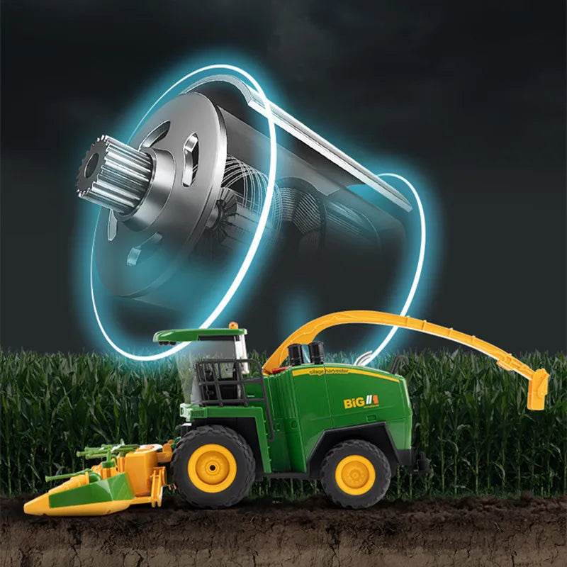 RC 1:24 Remote Control Farm Tractor Harvester with Smoke & Lights - ToylandEU