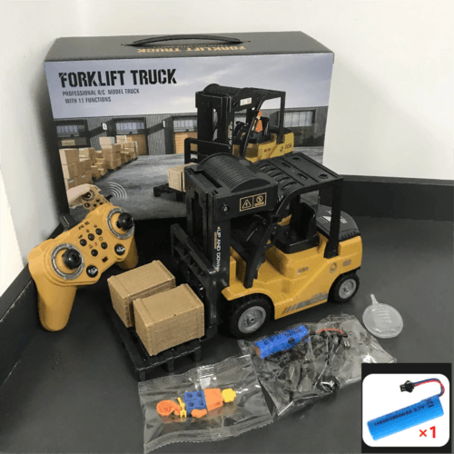 RC 1:24 Remote Control Forklift & Crane Truck - 11 Channel Alloy RC Fun - ToylandEU