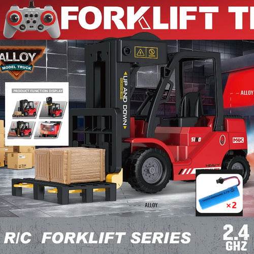 RC 1:24 Remote Control Forklift & Crane Truck - 11 Channel Alloy RC Fun - ToylandEU