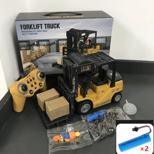 RC 1:24 Remote Control Forklift & Crane Truck - 11 Channel Alloy RC Fun - ToylandEU