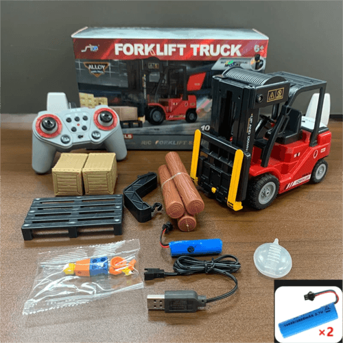 RC 1:24 Remote Control Forklift & Crane Truck - 11 Channel Alloy RC Fun - ToylandEU
