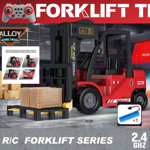 RC 1:24 Remote Control Forklift & Crane Truck - 11 Channel Alloy RC Fun - ToylandEU