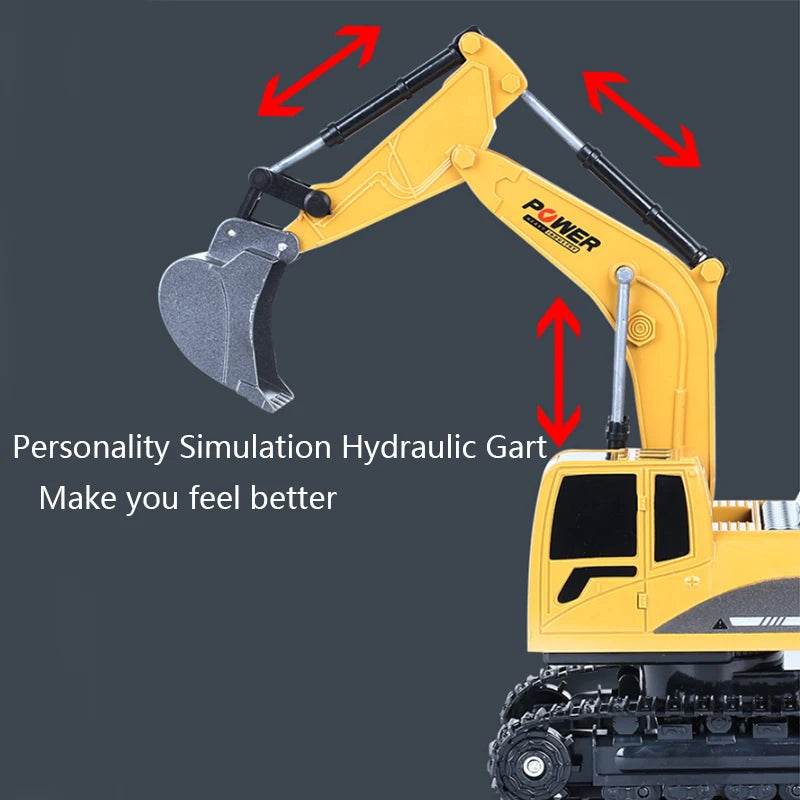 RC 1:24 Remote-Controlled Excavator & Bulldozer Set - Kids' Engineering Fun - ToylandEU