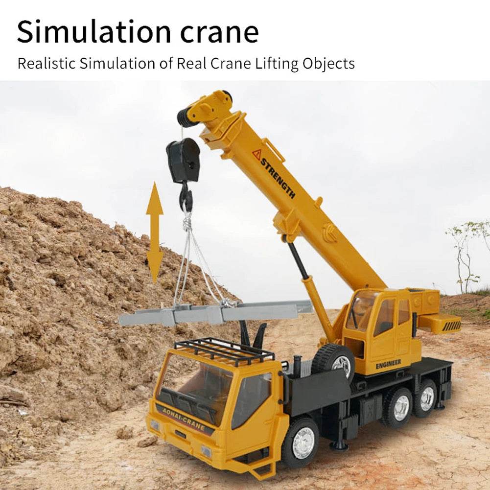 RC 1/24 Scale Rechargeable RC Crane Truck - Fun Engineering Toy for Kids - ToylandEU