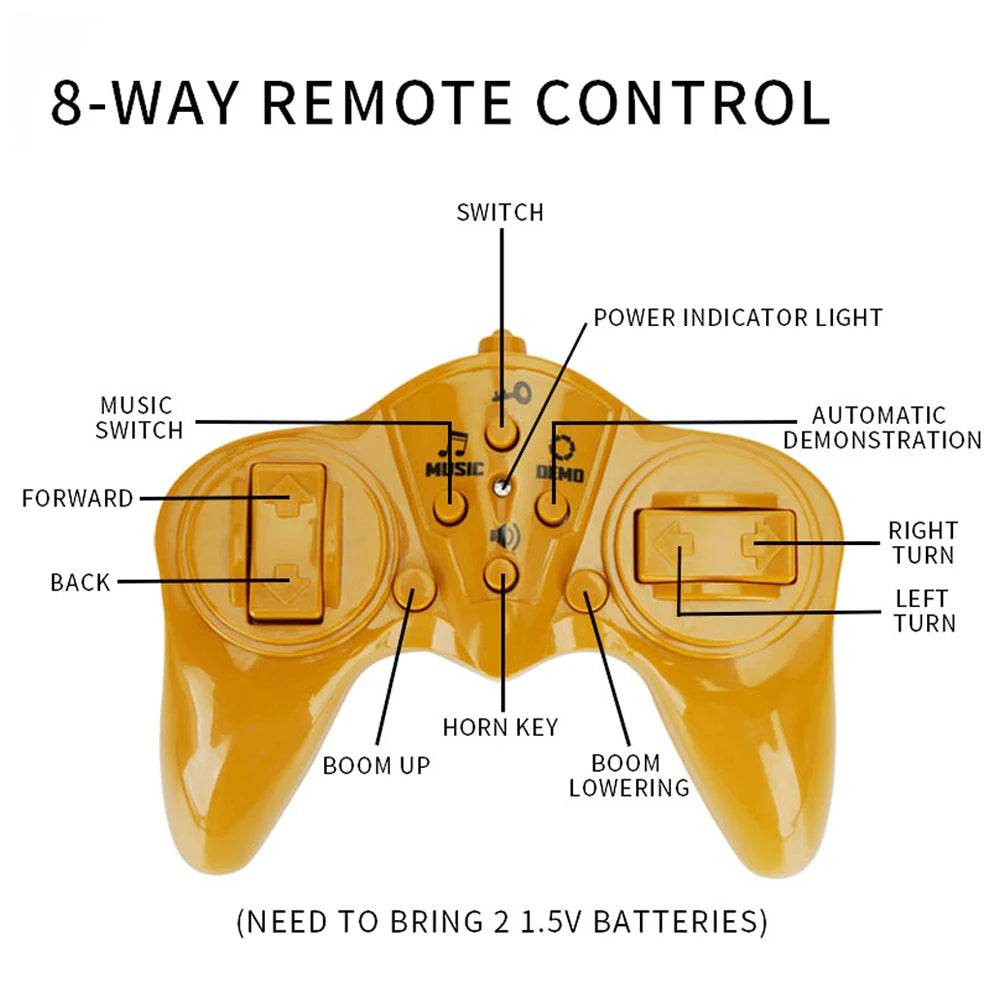 RC 1/24 Scale Rechargeable RC Crane Truck - Fun Engineering Toy for Kids - ToylandEU