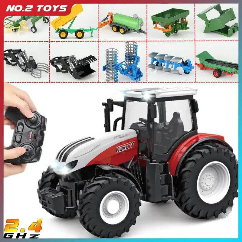 RC 1:24 Scale Remote Control Tractor with LED Lights - Fun Farm Experience! - ToylandEU