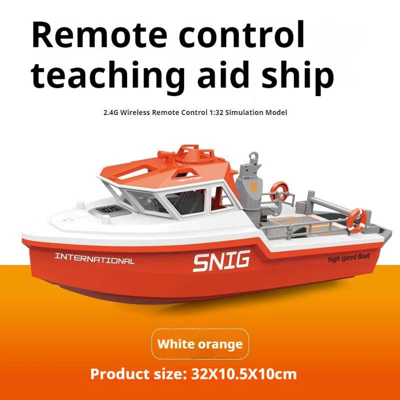 RC 1/32 Scale RC Rescue Tugboat - High-Speed 2.4G Wireless Remote Control with Brushless Motor, Ideal Gift for Captains and Adventurers Age 14+ - ToylandEU