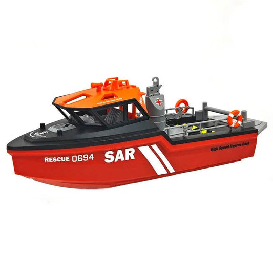 RC 1/32 Scale Remote Control Rescue Tugboat - High-Speed Brushless Charging Toy for Ages 14+ - ToylandEU