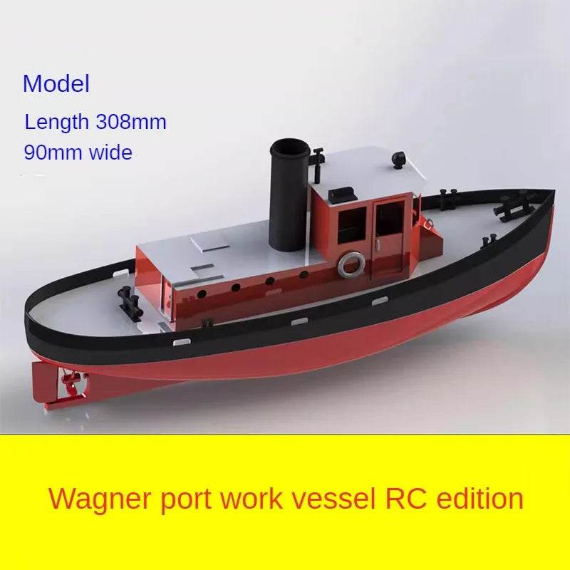 RC 1:48 Wagner Port Work RC Ship Model Kit - Assembled Toy for Maritime Fun - ToylandEU