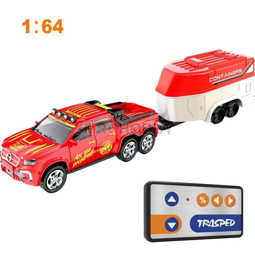 RC 1:64 Scale Remote Control Car with Trailer - High-Speed Fun Await! - ToylandEU