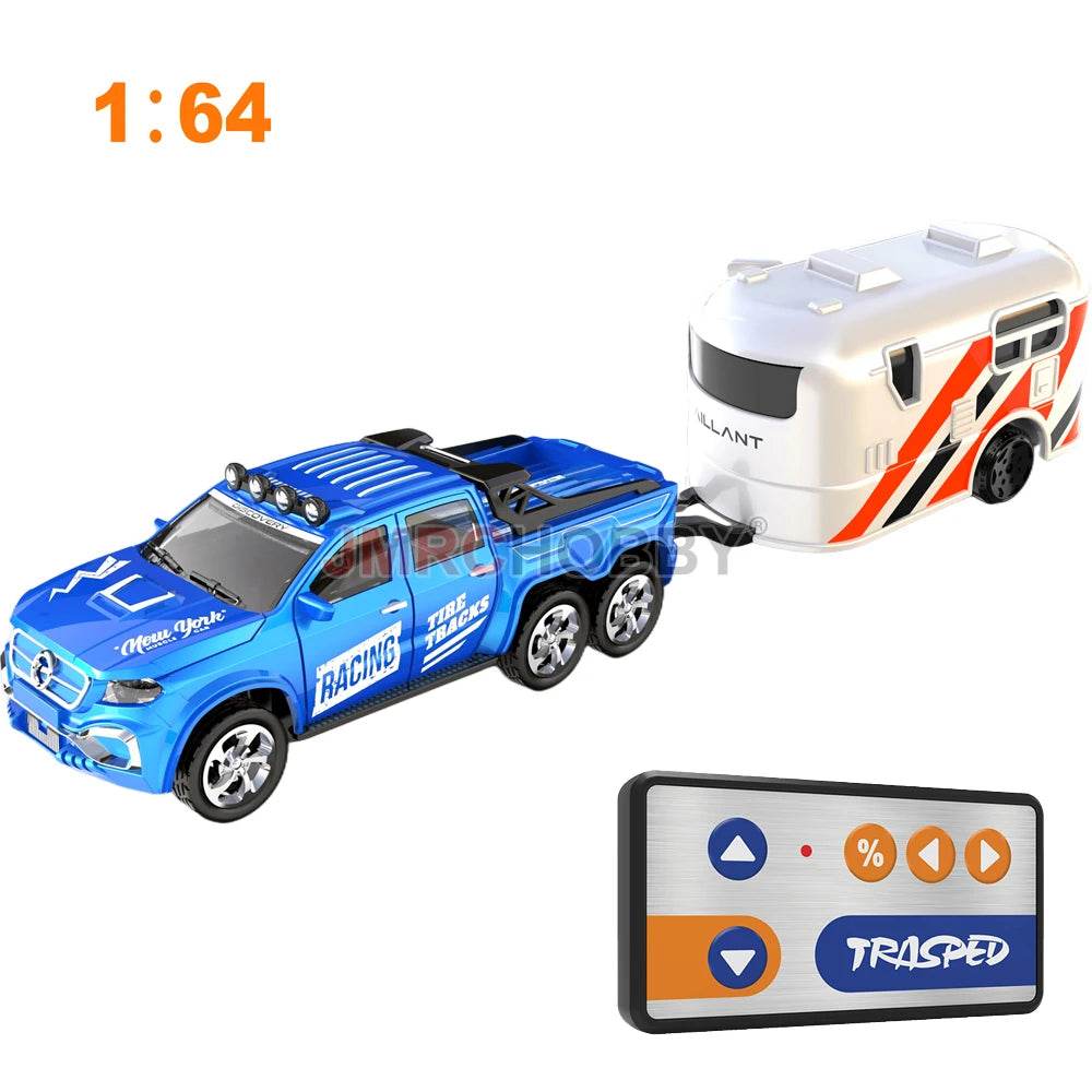 RC 1:64 Scale Remote Control Car with Trailer - High-Speed Fun Await! - ToylandEU