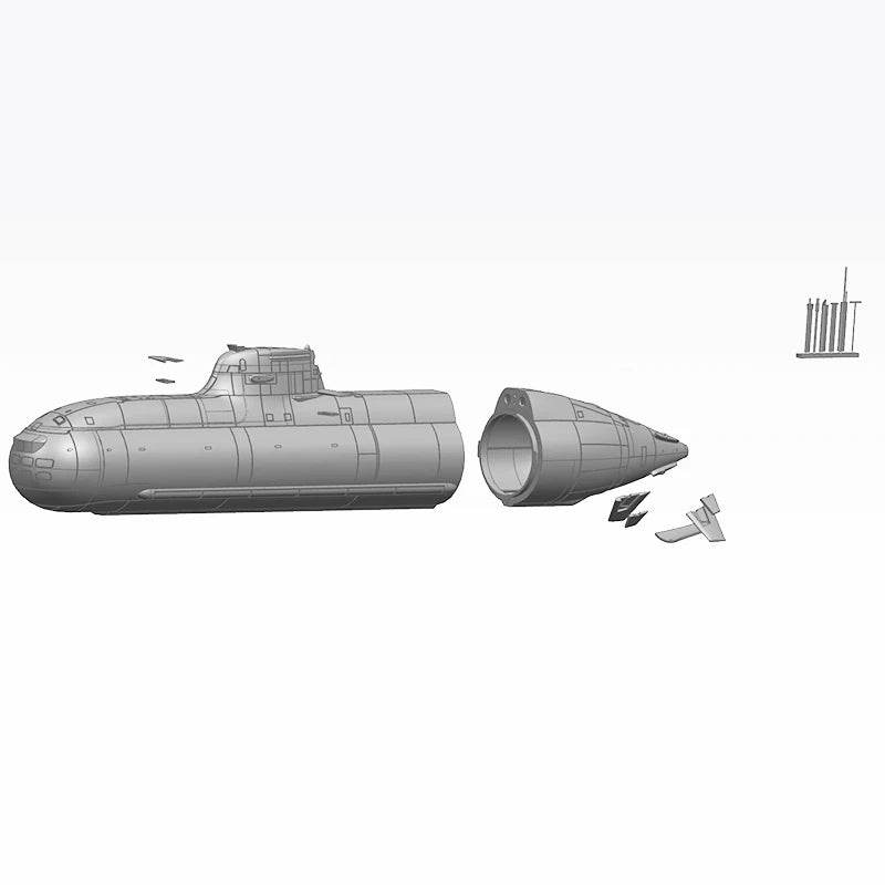 RC 1/72 Scale German Type 212 RC Submarine SLA Resin Assembly Kit - 75cm Model - ToylandEU